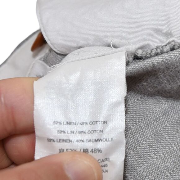 J.Crew Stanton Light Gray Linen Cotton Shorts Men’s 31x9 Baird McNutt Irish Line - Picture 9 of 10